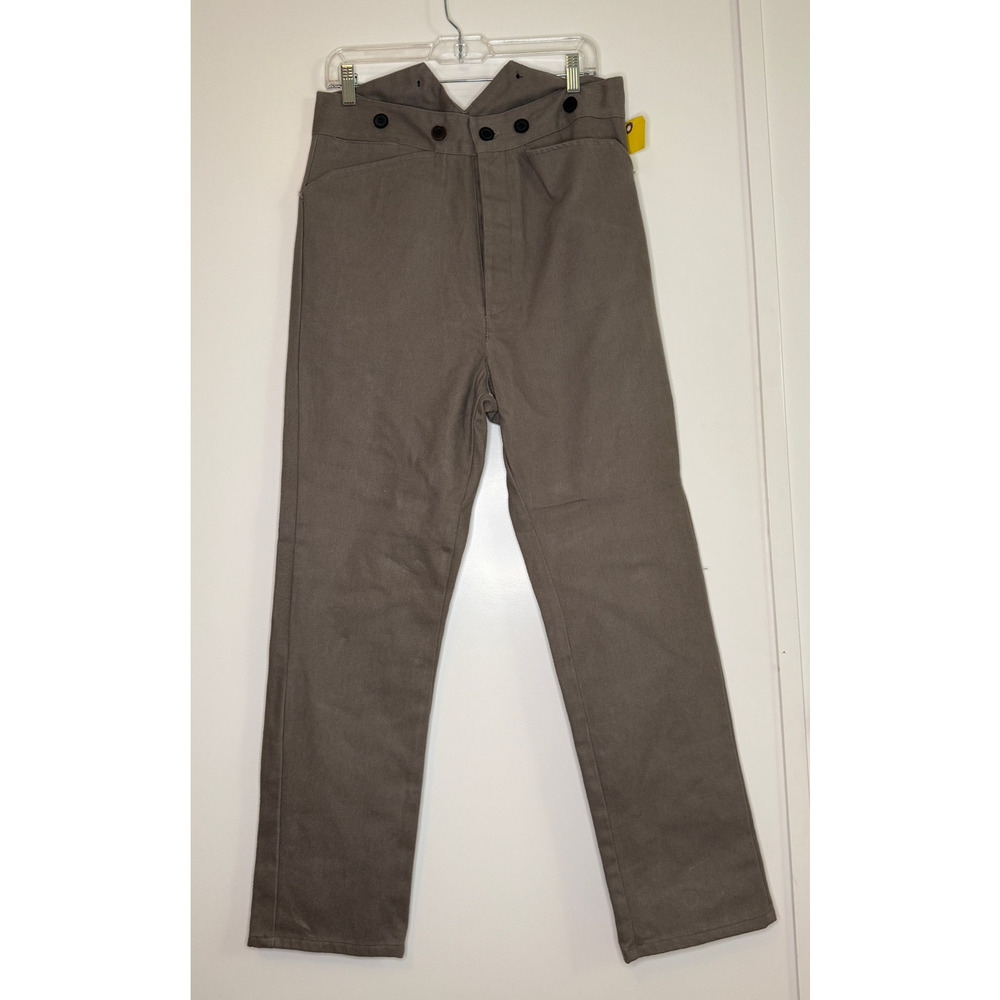 Men's Frontier Classics Western Costume Pants Size 32 Grey/Beige (Greige)